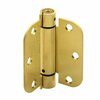 Prime-Line Door Hinge Commercial UL Adjust Self-Close, 3-1/2 in. with 5/8 in. Corners, Satin Brass 3 Pack U 1158963